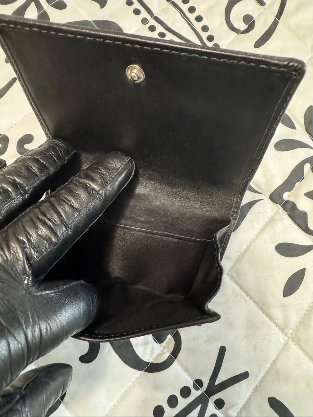 Coach Wallet double bill w Compact Card Holder in Black and Tan Signature Canvas
